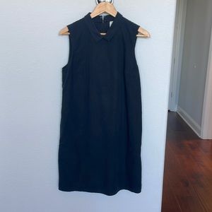 Midi Black dress - Linen - Size M